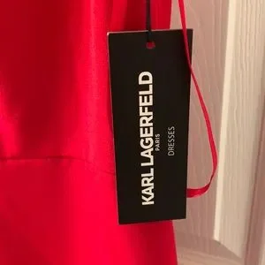 Karl Lagerfeld Pants Jumpsuits Red Jumpsuit With Pearl And